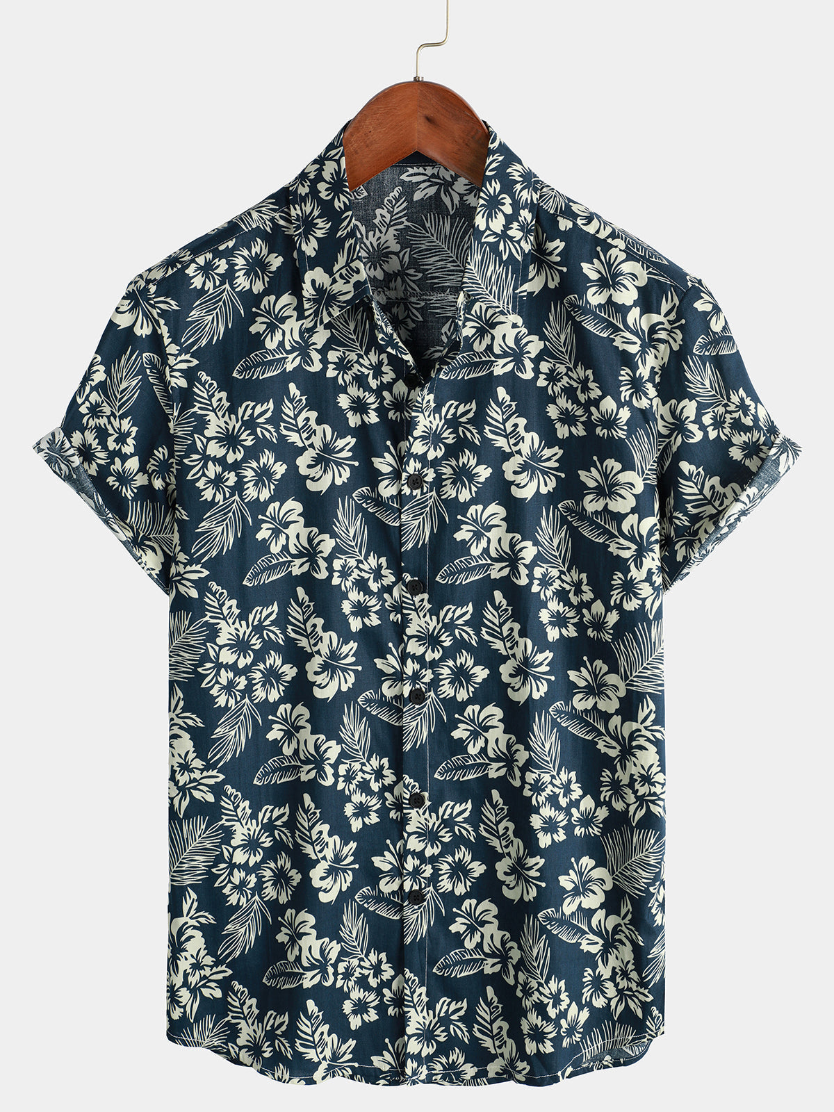 Van Beeck Amsterdam®| Katoenen Hawaii Overhemd met Korte Mouwen