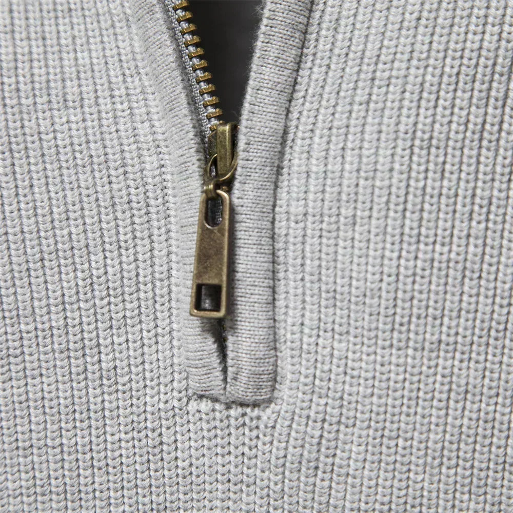 Van Beeck Amsterdam® | Gebreide Zip-Up Trui