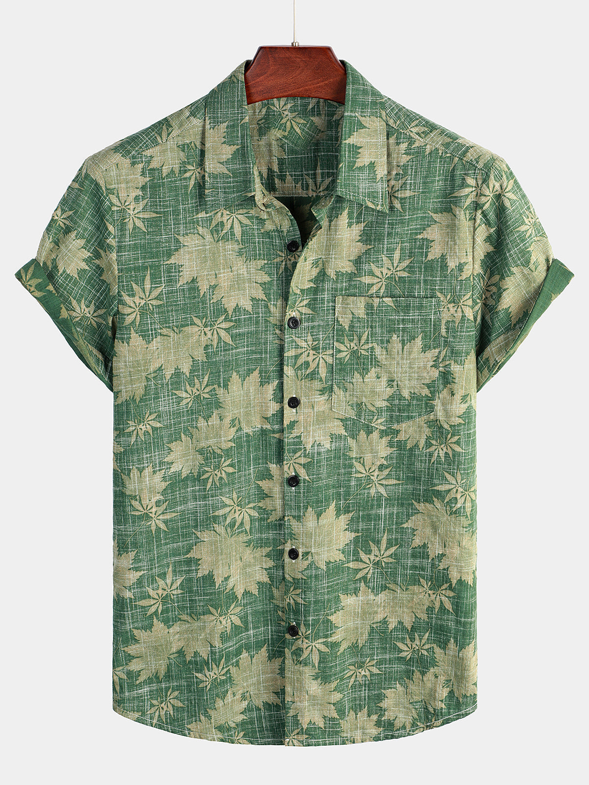 Van Beeck Amsterdam®| Katoenen Hawaii Overhemd met Korte Mouwen