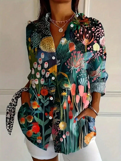 Van Aelen Amsterdam®| Kleurrijke blouse met speelse print