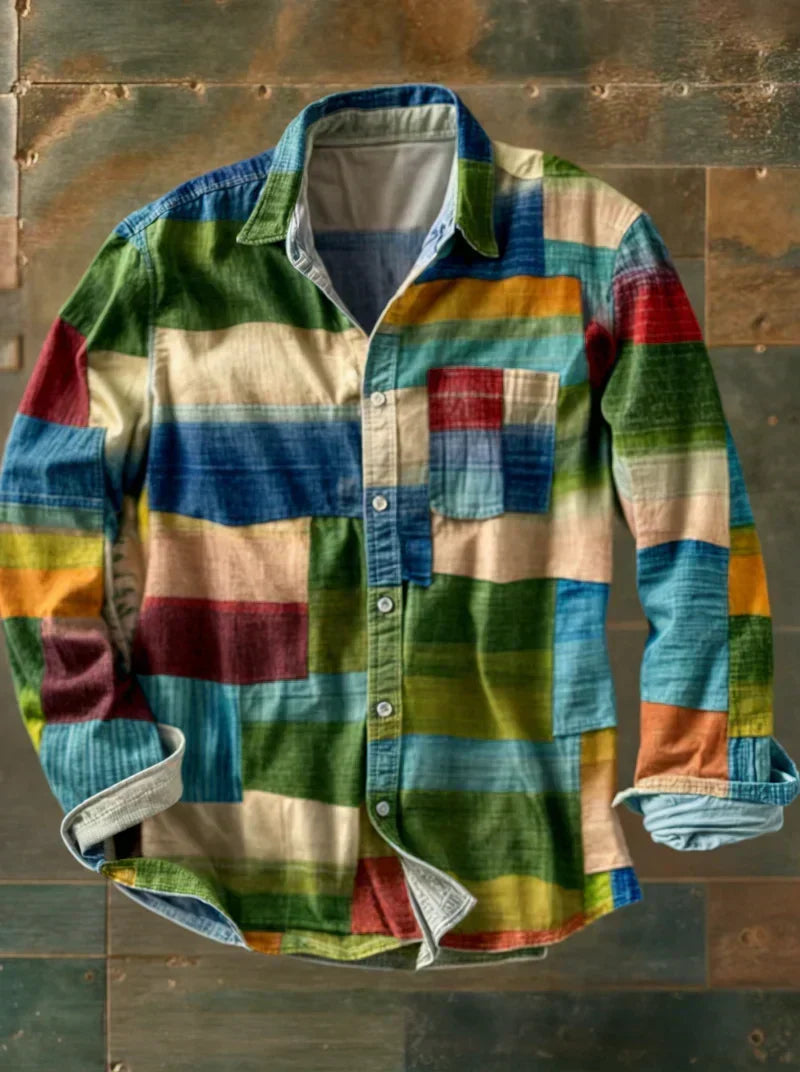 Van Beeck Amsterdam® | Comfortabel Patchwork Overhemd