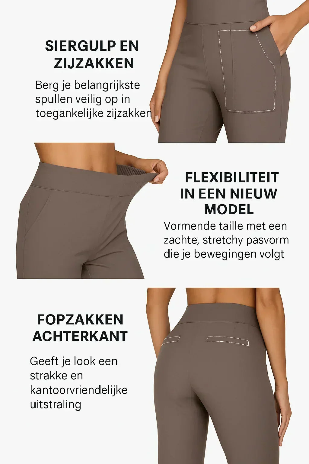 Van Aelen Amsterdam®| Comfortabele dames stretch broek