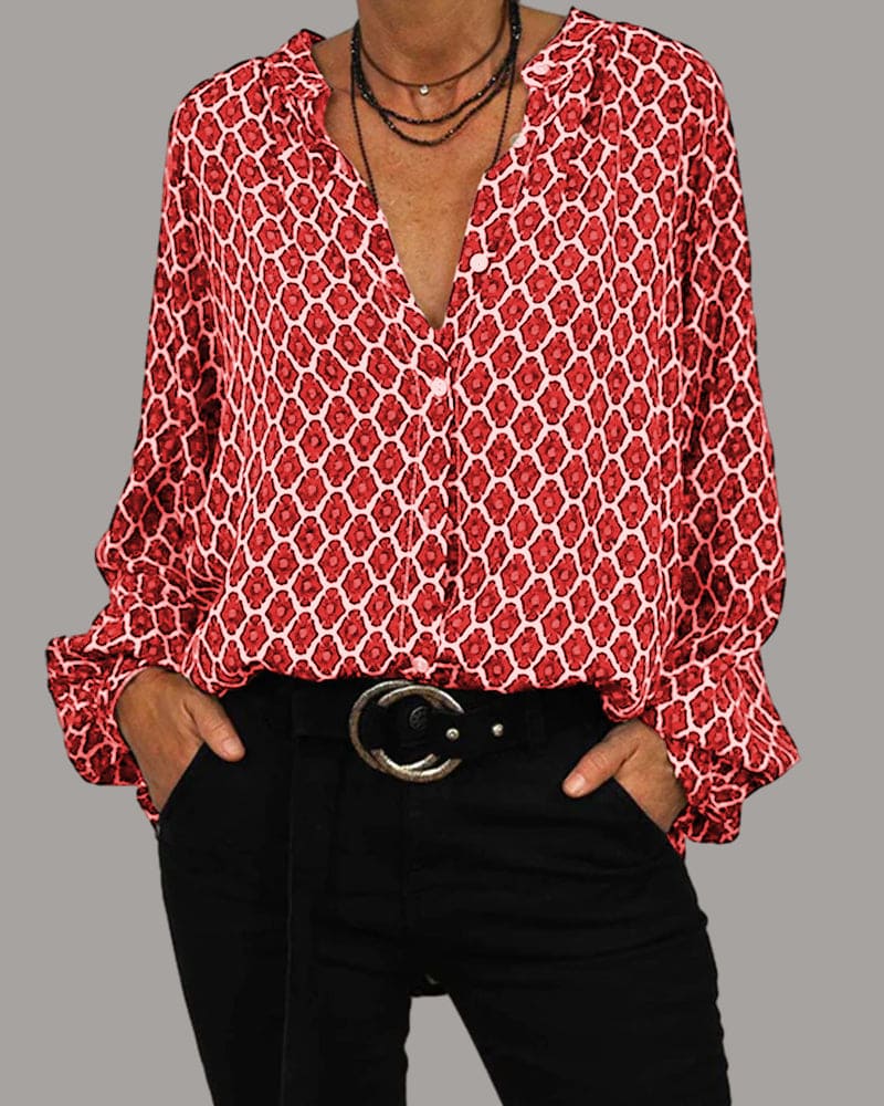 Van Beeck Amsterdam® | Relaxed V-Hals Midi-Shirt